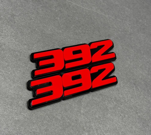 392 car emblems - car, red/black