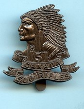 51st Canadian Soo Rifles  Cap Badge