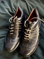 Mens Ravel London Black Leather Retro shoes Size 8 (9)