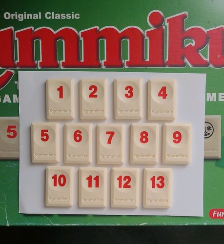 Rummikub 1995 tomy 13 red - rummikub,