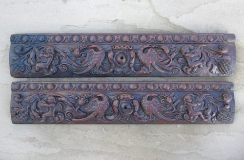 Pair 17th century carved - pair,