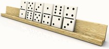 Wood Domino Trays Racks Domino Holders for Domino Tiles Game Rack