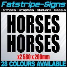 HORSE BOX HORSES TEXT VAN GRAPHICS STICKER VINYL DECALS TRAILER LORRY EQUESTRIAN