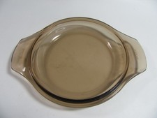 Vintage Small Oval Amber  Pyrex   Glass Replacement  Dish LID 21 x 16.5cm