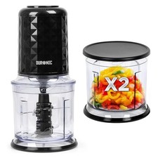 Duronic Mini Food Chopper Compact 500W Electric Food Processor CH57 Black