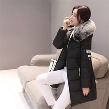 Womens Winter Hooded Parka Jackets Ladies Winter Chunky Puffer Coat Outerwear