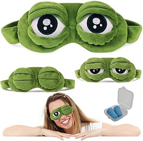 Cartoon frog sleep eye mask - cartoon,