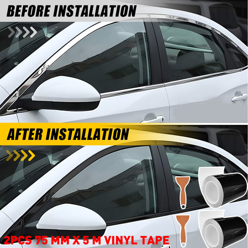 Gloss black chroming vinyl - black,