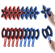 Throwing Axe for Bristle Throwing Targe,8pcs Plastic Axes + 8pcs Throwing Stars