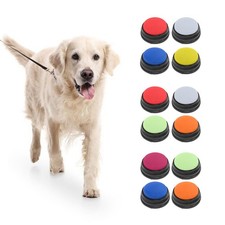 4x Recordable Talking Buttons Dog Interactive Toy Recording Sound Buttons