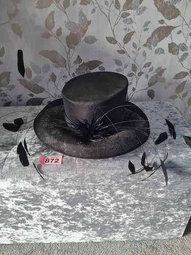 Ladies black wedding - black, hat