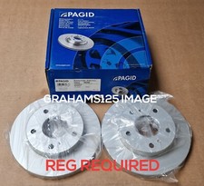 BRAKE DISCS X2 FRONT 250mm FITS NISSAN LARGO VANETTE CARGO PAGID 54298