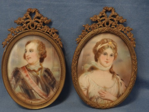 Miniature antique portraits - antique,