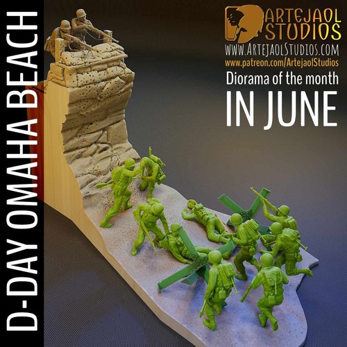 Ww2 day omaha - d-day:, diorama