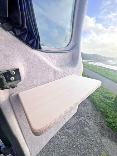 Folding campervan table - folding, shelf