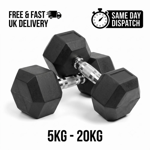 Hex dumbbells weights rubber - hex,