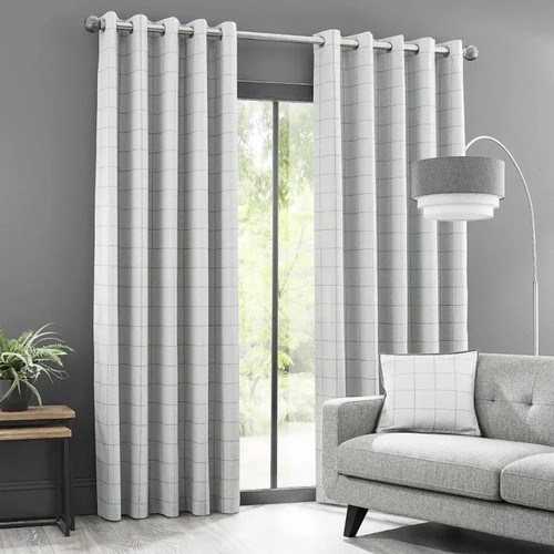 Grey luna check - blackout, lined