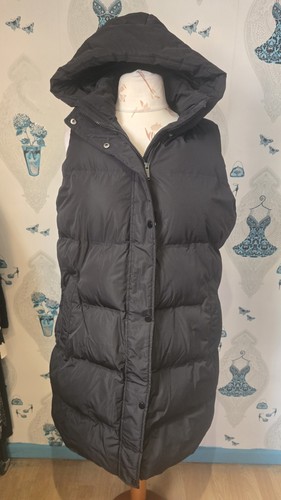 Thick black quilted long - black,