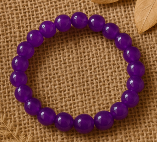 Purple jade 8mm bracelet - jade,
