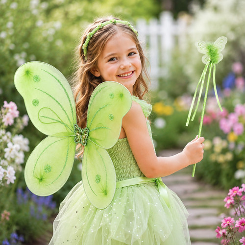 Girls butterfly glitter wings - girls,