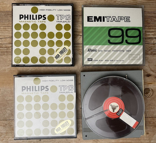 13cm audio tape reels - 4x,