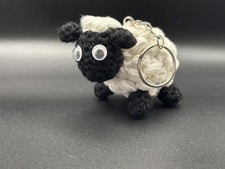 Handmade crochet sheep - , keyring