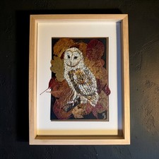 ORIGINAL Barn Owl Mixed Media