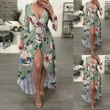 Women's Boho Floral V Neck