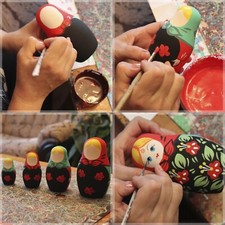 NEW SET OF 7 NESTING DOLLS DIY