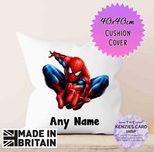 Personalised Spiderman Cushion Cover Only Pillow Case Gift (40x40cm) V1