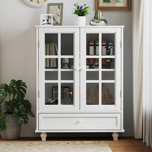 Wooden curio display cabinet - wooden,