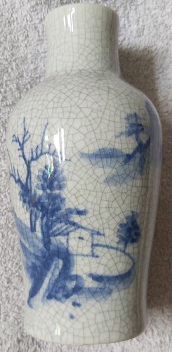 Vintage crackle blue white - vintage,