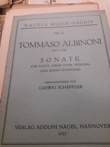 Albinoni sonate for flute - sonate, flute/