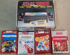 Original Atari 7800 Games Console PLUS 4 Games.  Hardly Used. BOXED With Manual