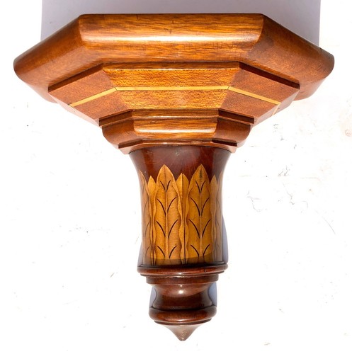 Antique inlaid clock bracket - antique,