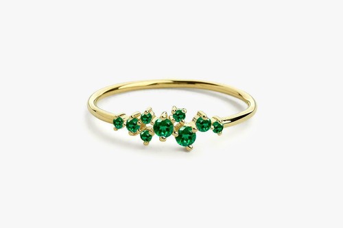 2ct simulated emerald cluster - 2ct,