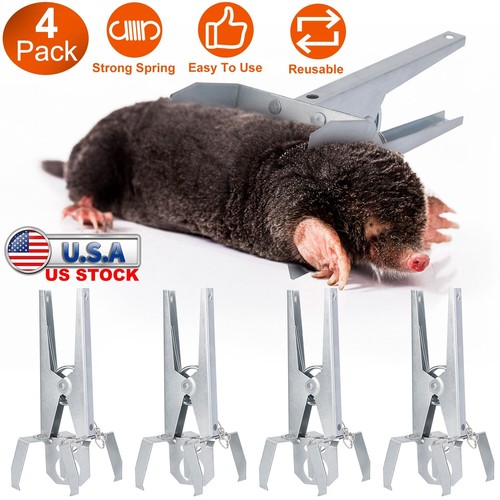 4pcs reusable mole traps - reusable,