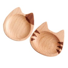  2 Pcs Small Serving Dishes Japanese Sauce Cat Design Condiment Plates Dip