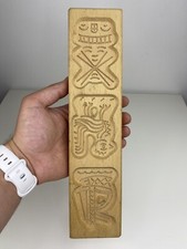 WOOD MOLD Butter Cookie Candy Chocolate Wooden HAND CARVED vintage