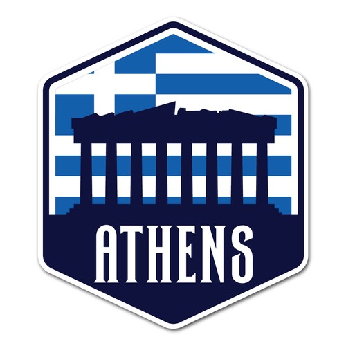 10cm athens vinyl stickers - 10cm,