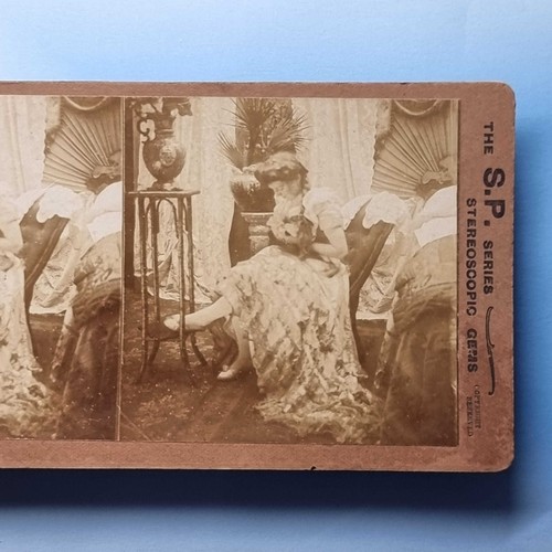 Victorian risque stereoview - victorian,