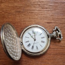 Metal Gents Full Hunter Superoma Pocket Watch Working 