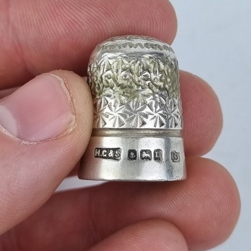 Antique solid silver thimble - solid,