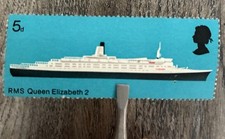 1969 RMS QUEEN ELIZABETH 2 STAMP/NEVER SEEN BEFORE!!! AN ANCHOR FROM SHIP TO SEA
