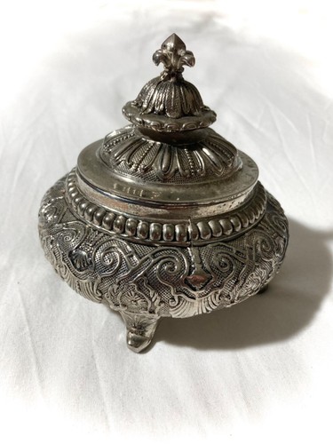 Vintage ornate silver metal - vintage,