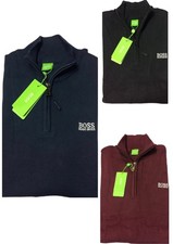 HUGO BOSS LONG SLEEVE BRAND NEW QUARTER ZIP HIGH NECK JUMPER