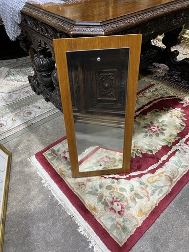 Vintage 1980 teak wall mirror - vintage,