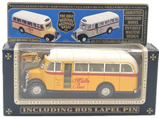 Only Original Malta & Gozo Bus Bedford OB Coach & Pin Badge Diecast Model a