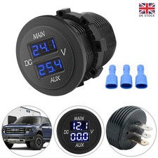 12V 24V Car Motorcycle LED Panel Dual Voltage Voltmeter Ammeter Volt Meter Guage