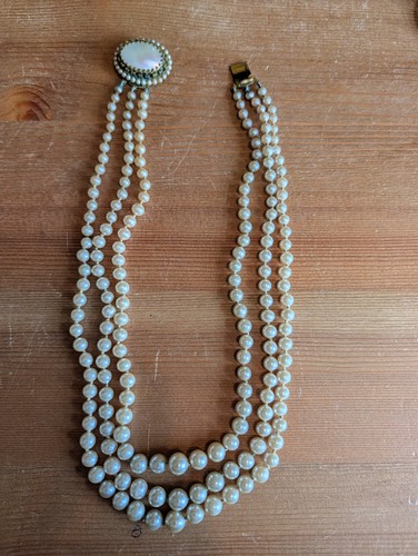 Vintage double strand - double, faux